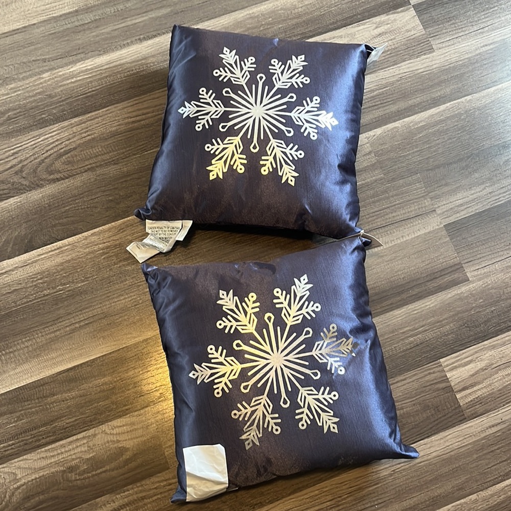 Blue Snowflake Pillows - Picture 3 of 8